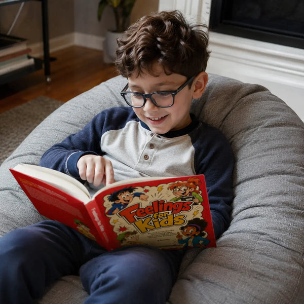 Kids reading Feelings For Kids