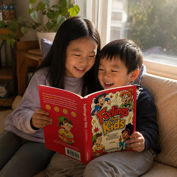 Kids reading Feelings For Kids